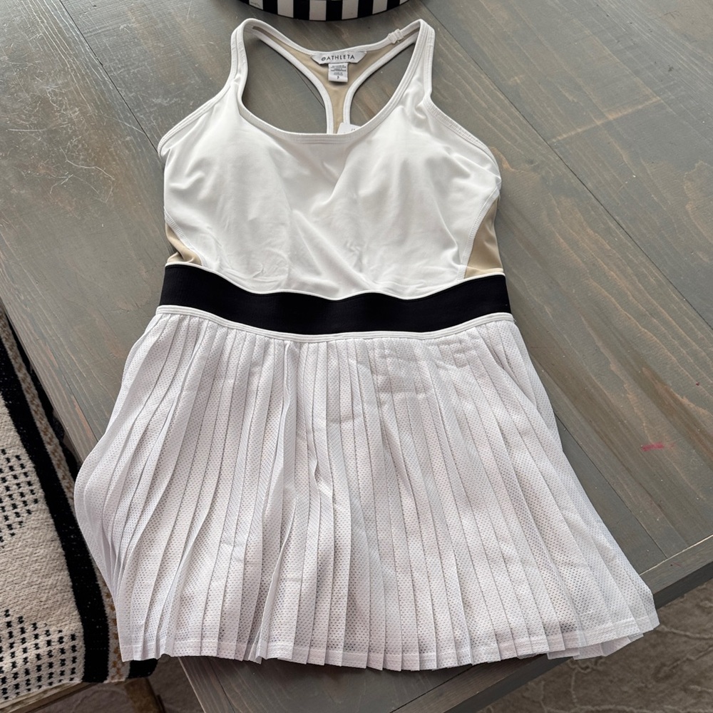 Athleta White and Black Dress